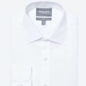 Bonobos Wrinkle Free White Dress shirt 15/32 slim